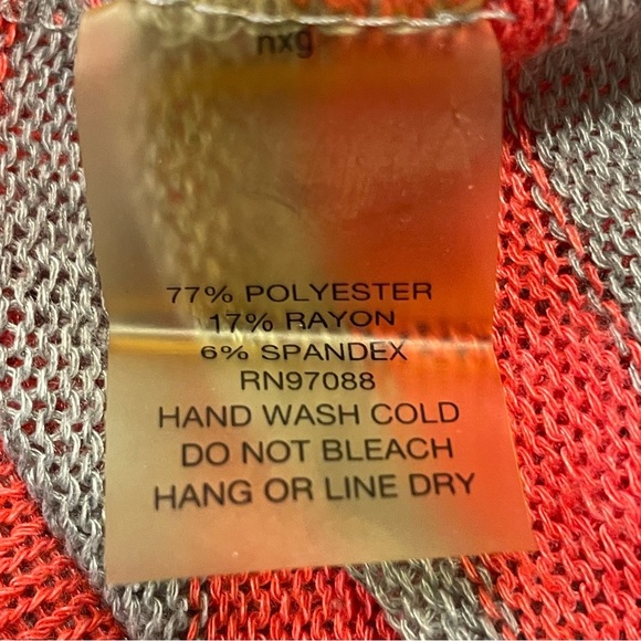 DELIA*S Striped Short Sleeve Light Knit Top in Orange and Gray - Picture 4 of 4